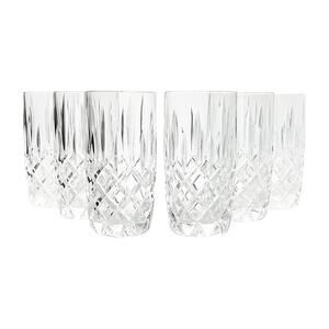 Gorham “Lady Anne” Set of 6 Crystal Highball Tumbler Glasses 6” 14oz